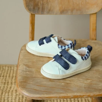 Chaussures premiers pas Mahaut Vichy Marine