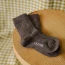 Chaussettes bébé côtelées taupe
