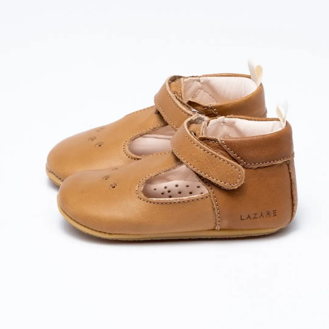 Chaussons bébé César marron - Lazare Kids Shoes