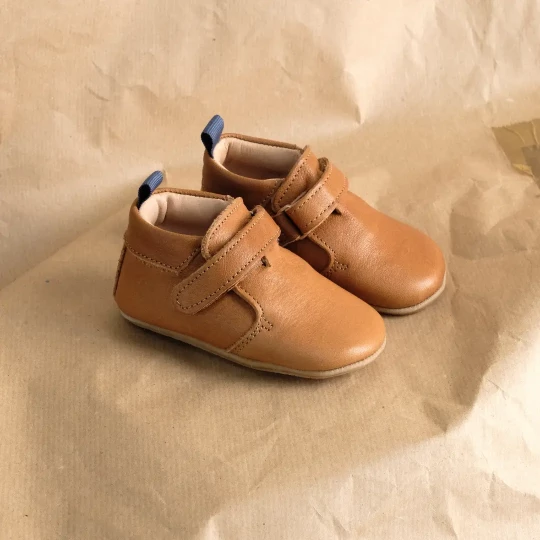 Chaussons bébé Achille marron