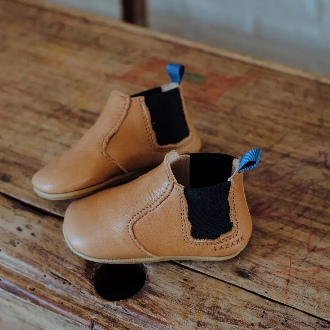 Chaussons bebe Oscar marron Lazare Kids Shoes