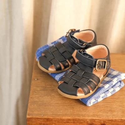 Chaussures premiers pas souples Ernest Bleu marine