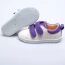 Chaussures premiers pas Mahaut blanc - violet