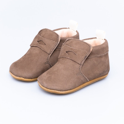 Chaussons bébé Alfred taupe nubuck