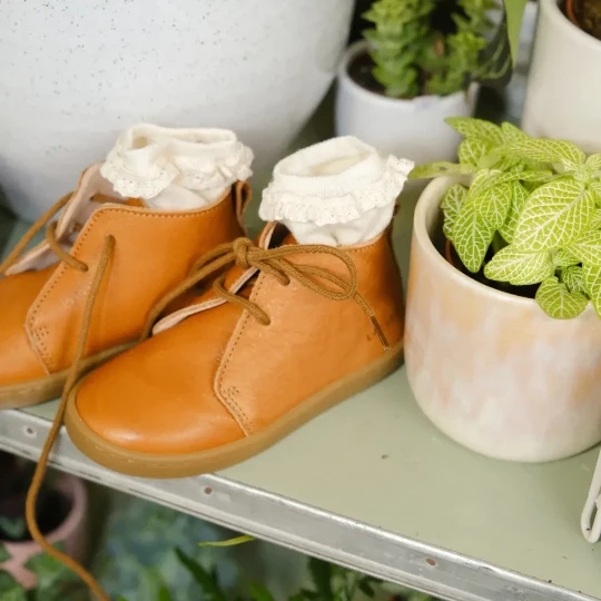 Chaussettes bébé à volants Blanc cassé