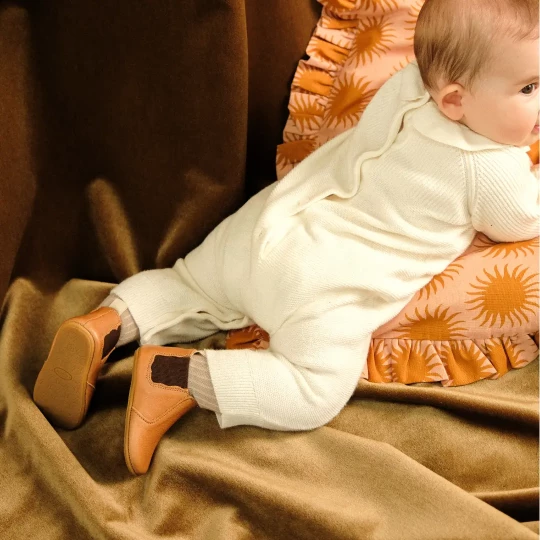 Chaussons premiers pas Oscar marron