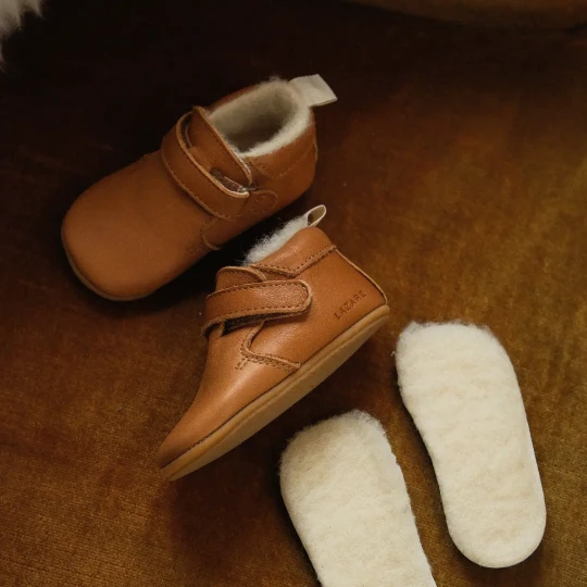 Kit grand froid chaussons Achille marron Lazare Kids Shoes