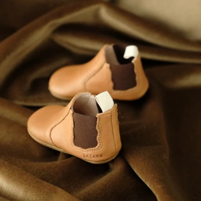 Chaussons premiers pas Oscar marron