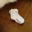 Chaussettes bébé à volants Blanc cassé
