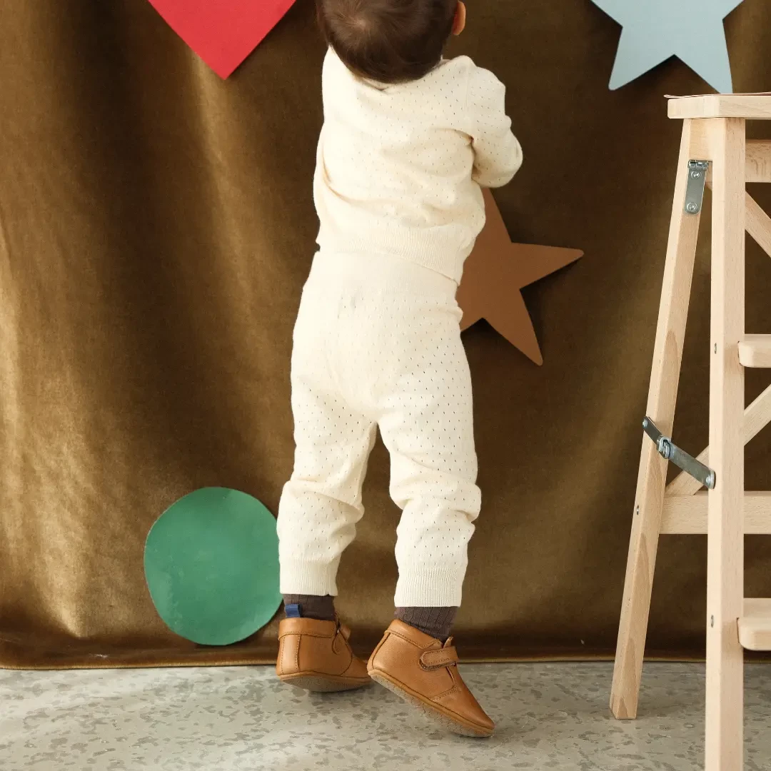 Chaussons bébé Achille marron