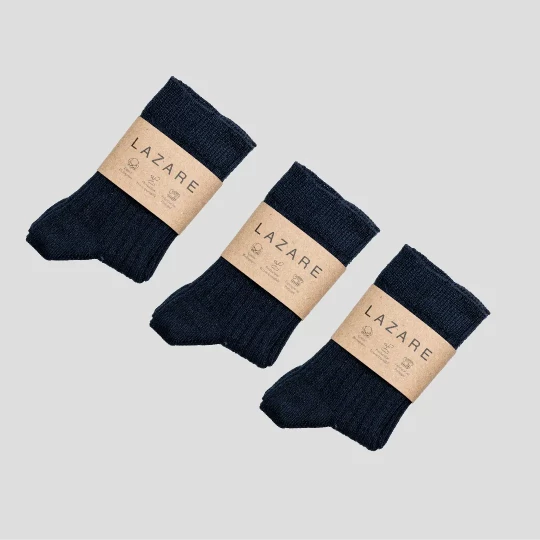 Trio de chaussettes marine