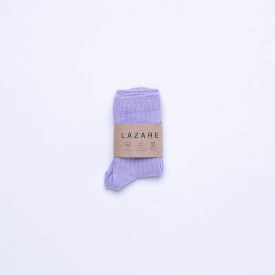 Chaussettes bébé côtelées lilas