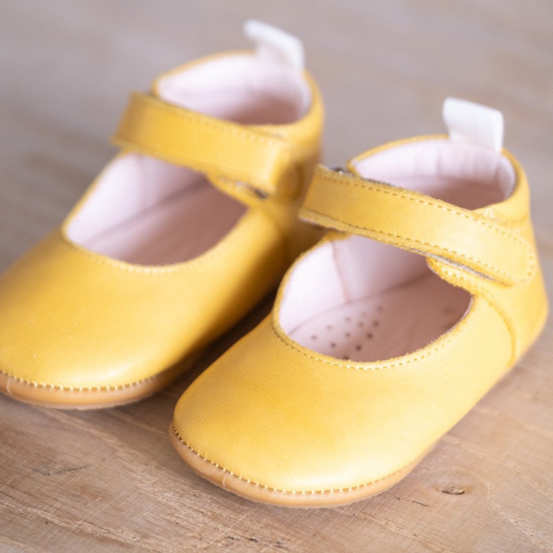 Chaussons bébé Violette jaune