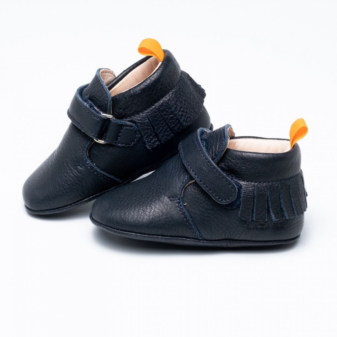 Chaussons bébé Eliot bleu marine - Lazare Kids Shoes