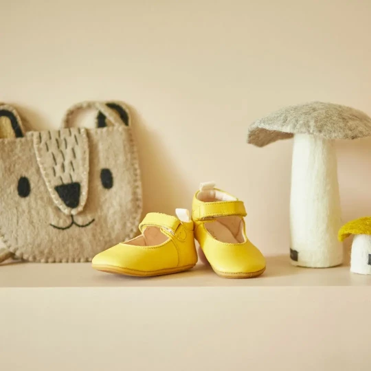 Chaussons bébé Violette jaune