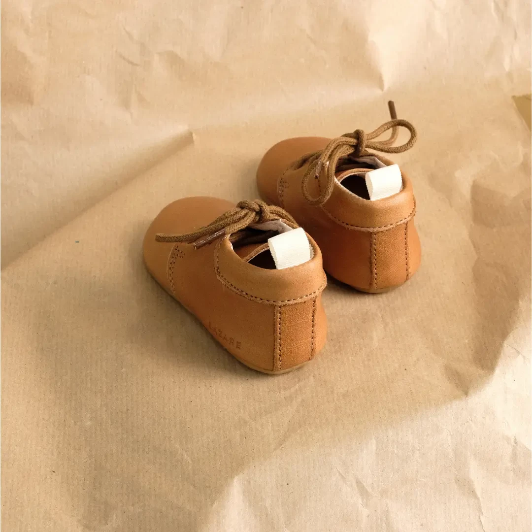 Chaussons bébé Colombe marron