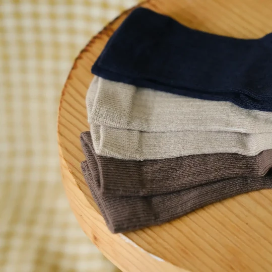 Trio de chaussettes beige-taupe-marine