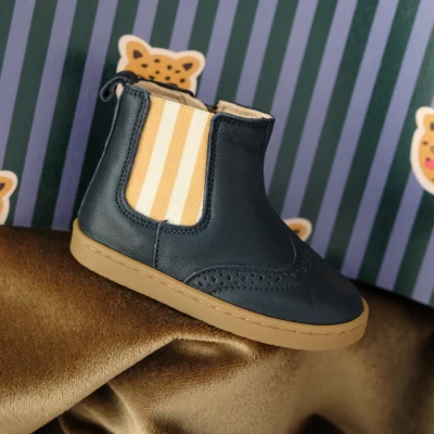 Chaussures premiers pas Axelle Bleu marine Ocre