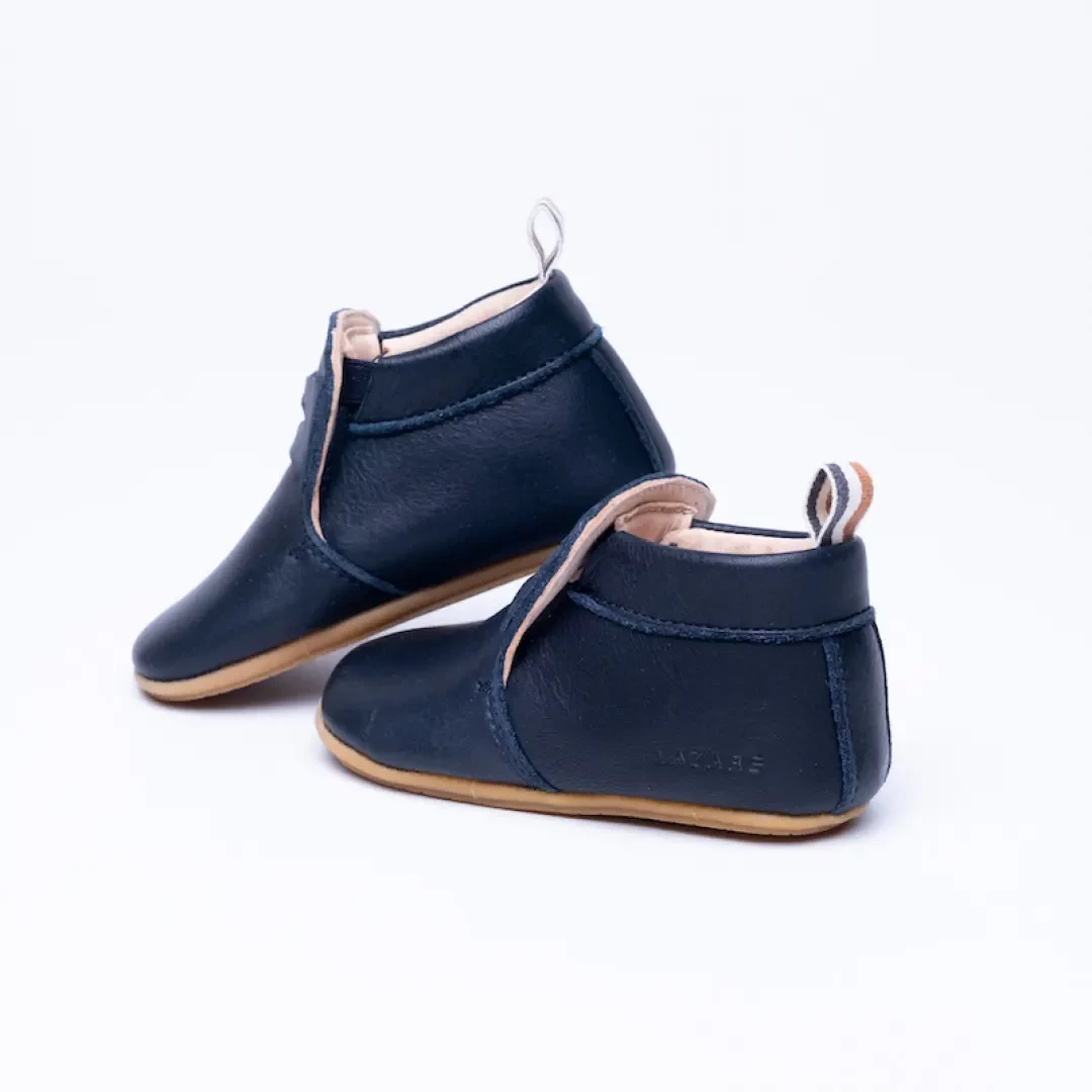 Chaussons bébé Alfred bleu marine