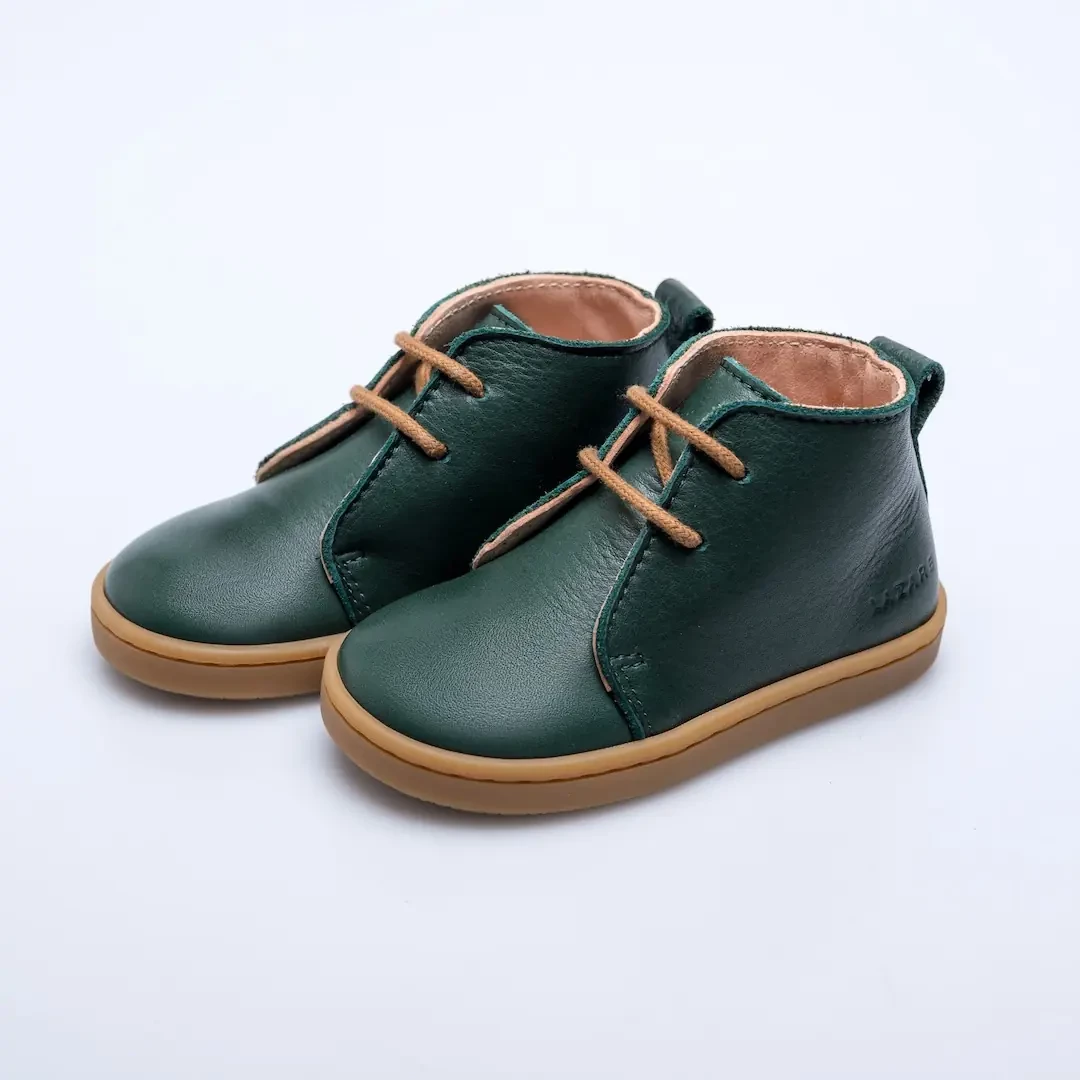 Chaussures premiers pas Raoul vert bouteille Lazare Kids