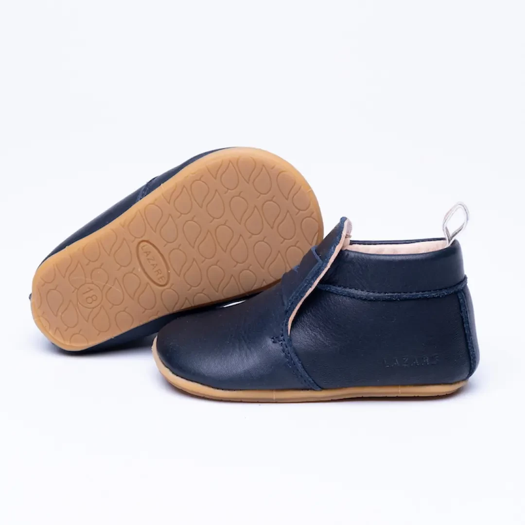 Chaussons bébé Alfred bleu marine