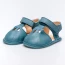 Chaussons premiers pas Fleur Bleu tempête