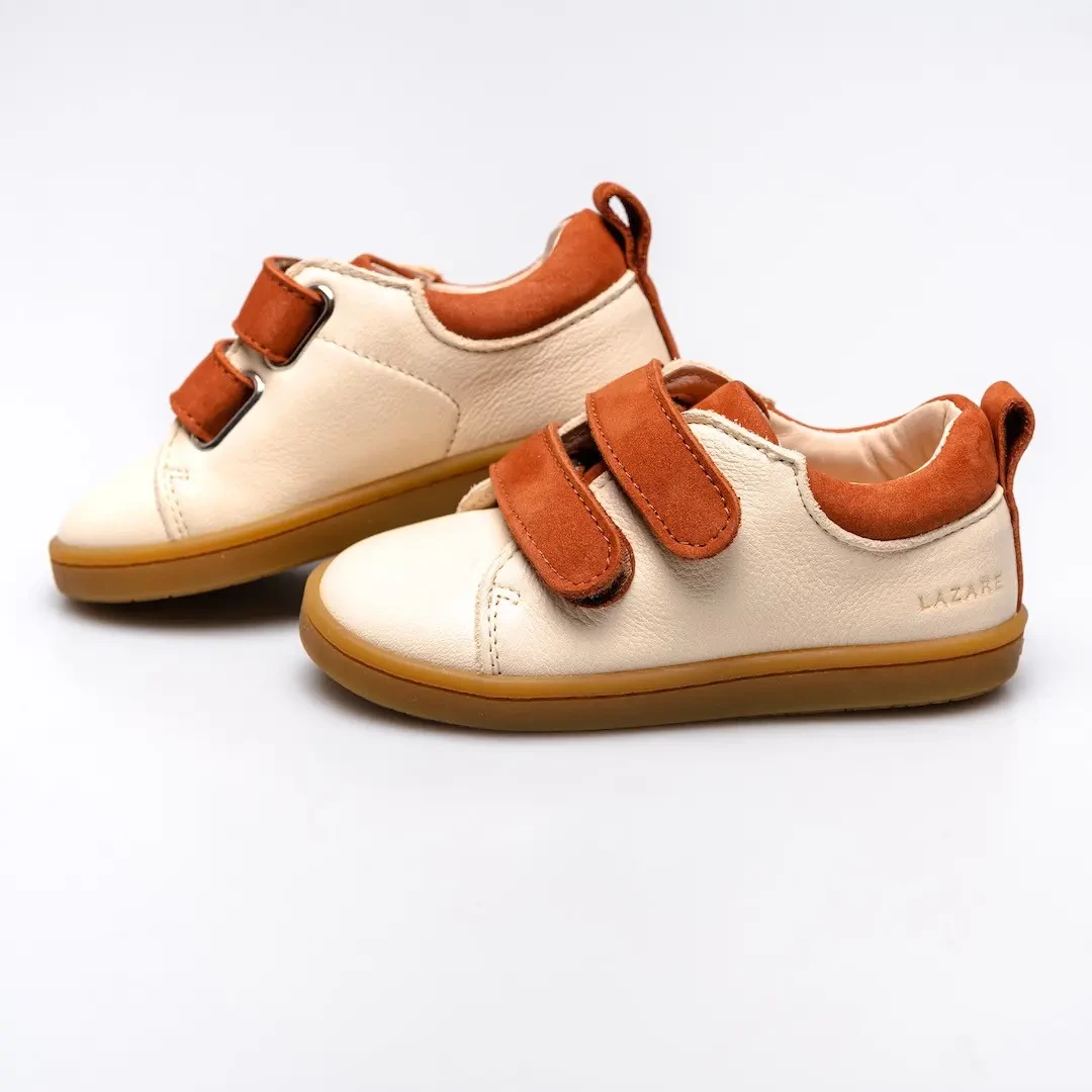 Chaussures premiers pas Mahaut crème-terracotta