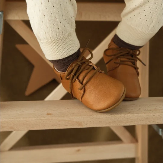 Chaussons bébé Colombe marron