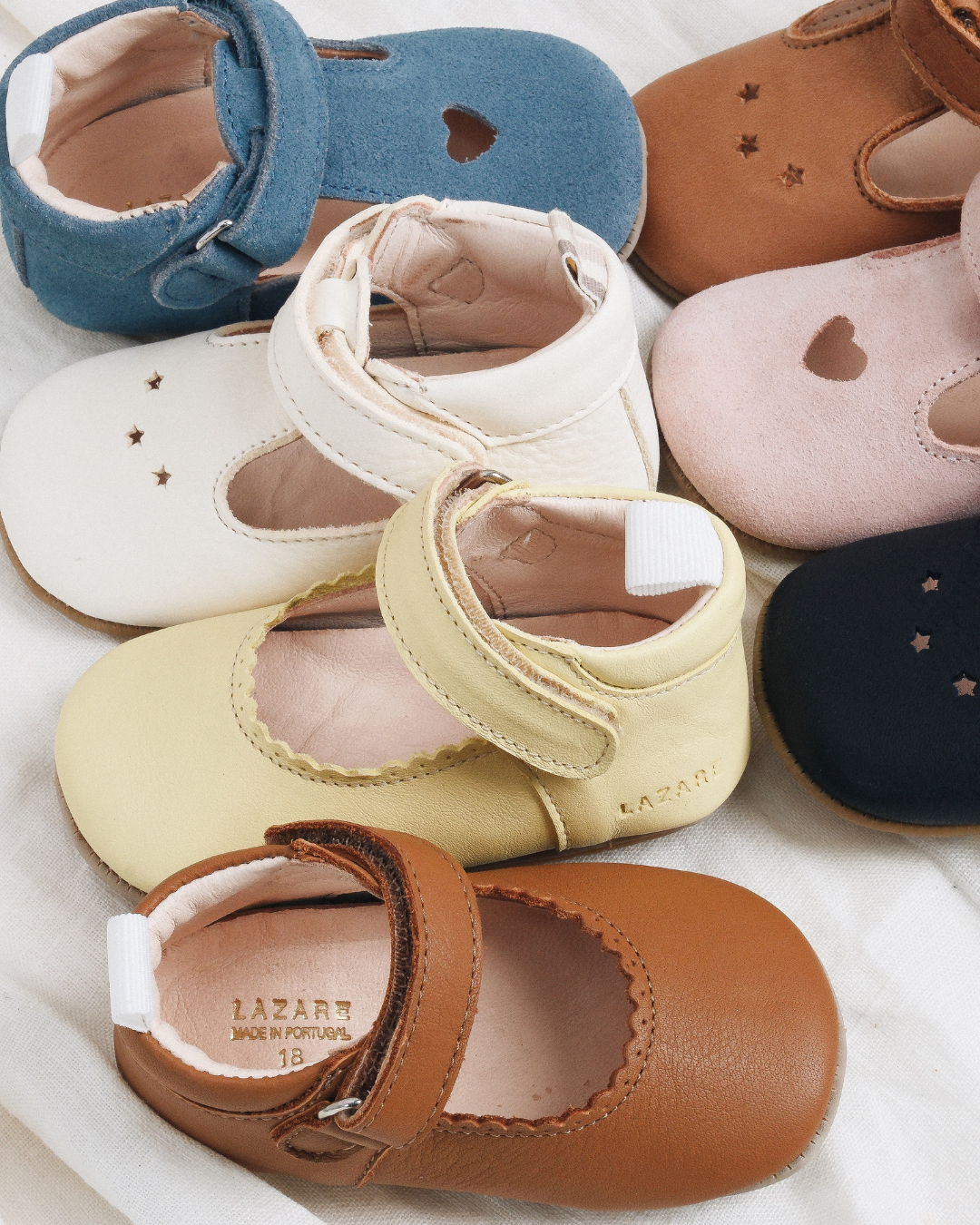 Collection chaussons premiers pas Lazare Kids en cuir souple