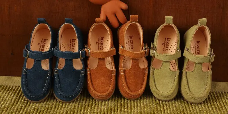 Babies Olive cuir souple vert mousse, modèle junior Lazare du 25 au 29