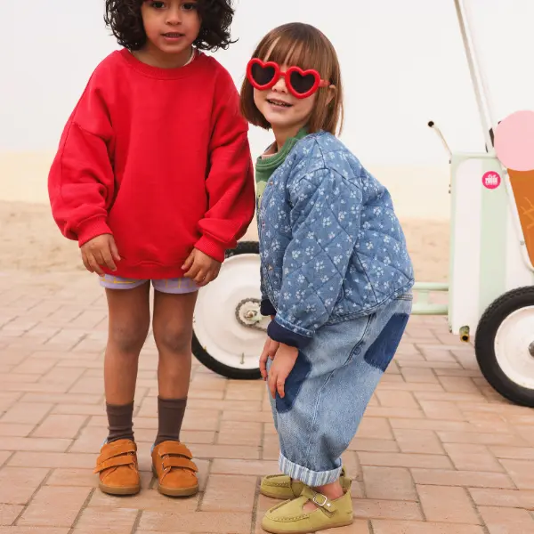 Chaussures junior Olive en cuir souple Lazare pour enfant de 2 à 5 ans, pointures 25 à 29