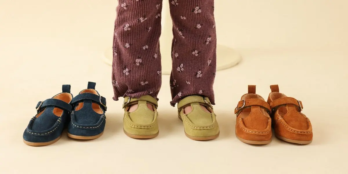 Chaussons bébé cuir souple Lazare, premières chaussures