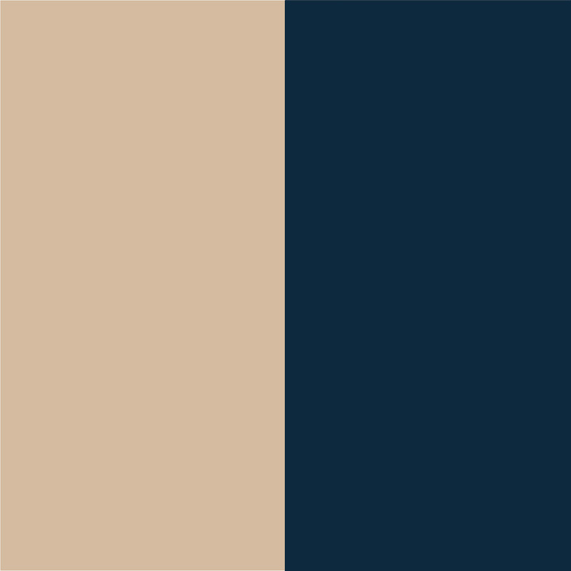 Beige - bleu marine