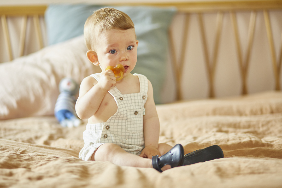 Chaussons bébé bleu marine