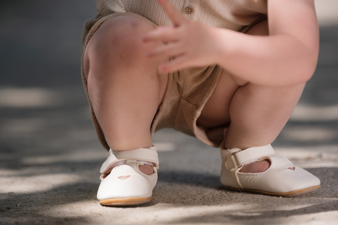 chaussons bébé fille blanc