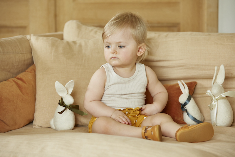 chaussons bébé été solveig camel