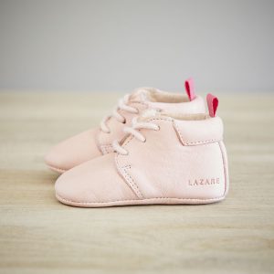 Lazare chaussons bébé Colombe rose