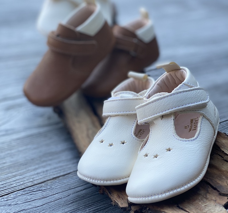 Sandales cuir bébé fille premiers pas - blanc, Chaussures