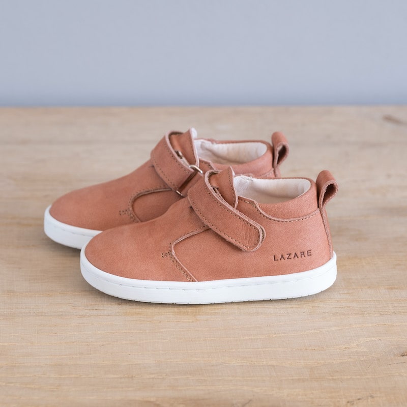 Chaussures premiers pas Jules blush nubuck Lazare Kids Shoes