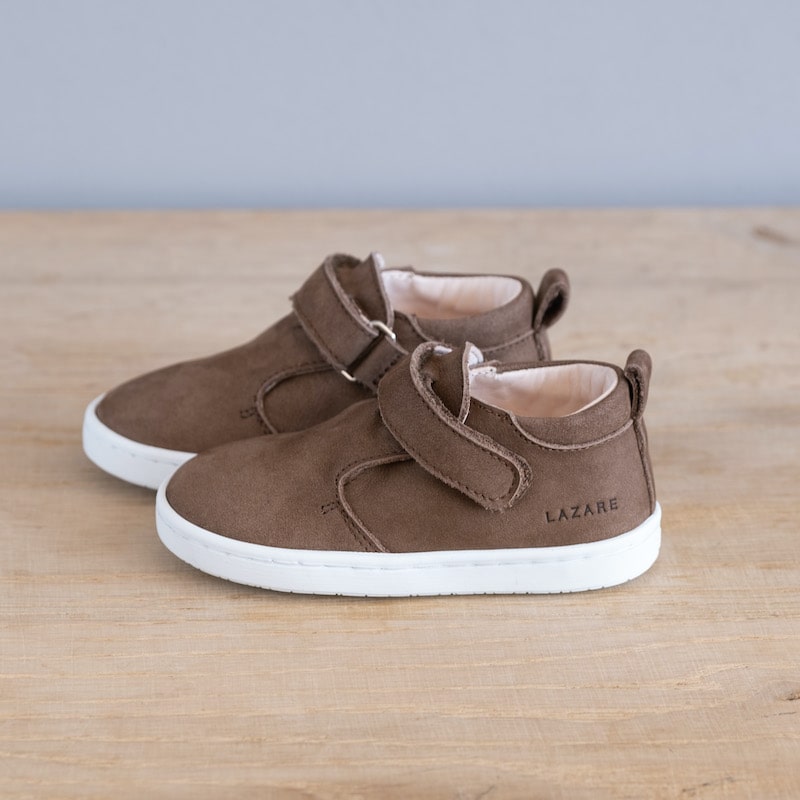Chaussures premiers pas Jules taupe nubuck Lazare Kids Shoes