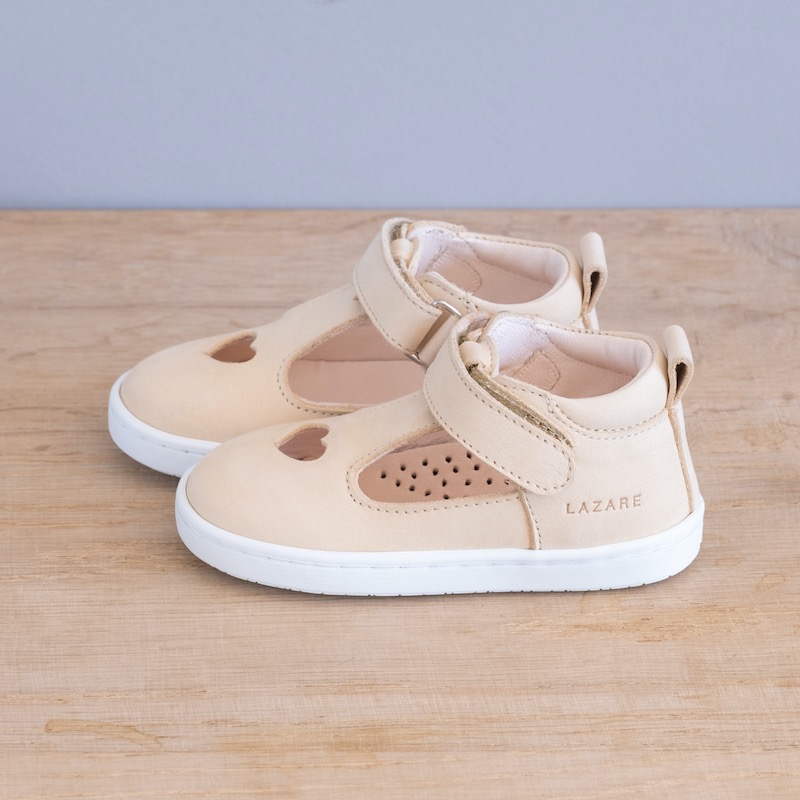 Chaussures premiers pas Pia champagne nubuck Lazare Kids Shoes